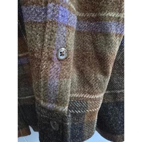 Lauren Ralph Lauren 100% Lambswool Plaid Zip Up Jacket Women’s Petite Me… - Picture 13 of 14